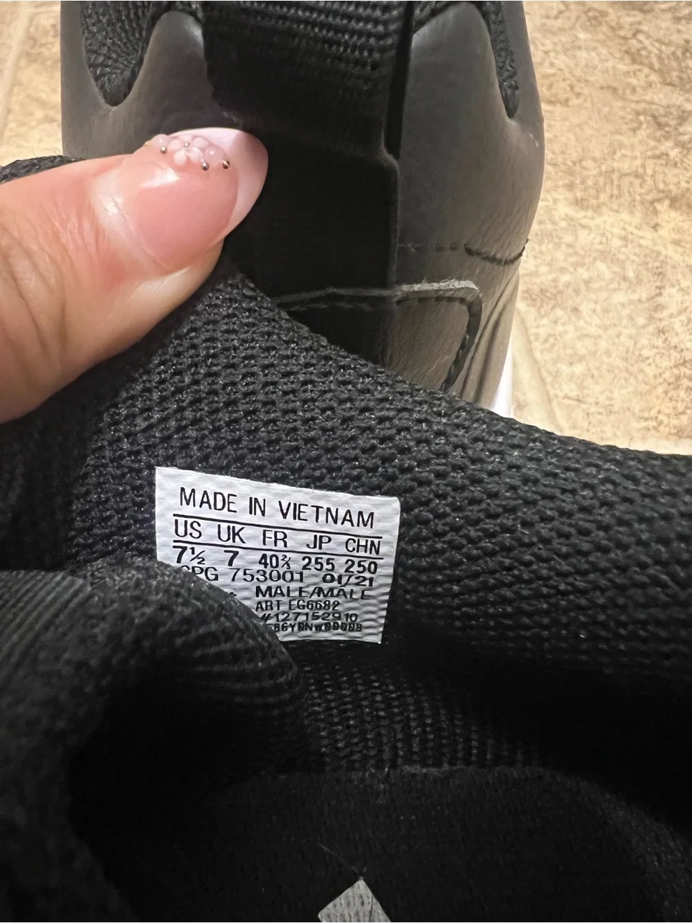 adidas men Black Sneakers with White Stripes
